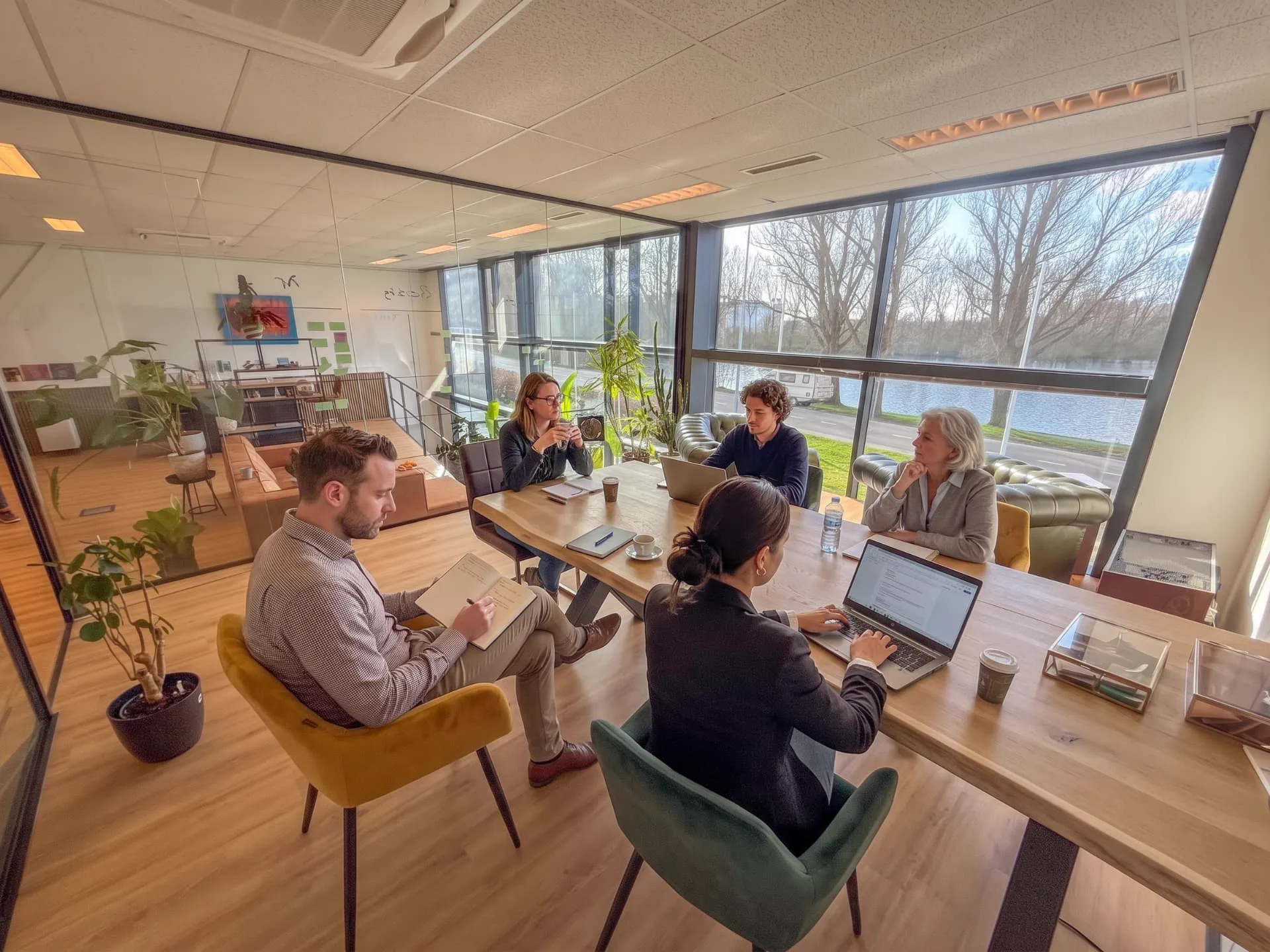 Het QHired-team in overleg op kantoor in Alkmaar